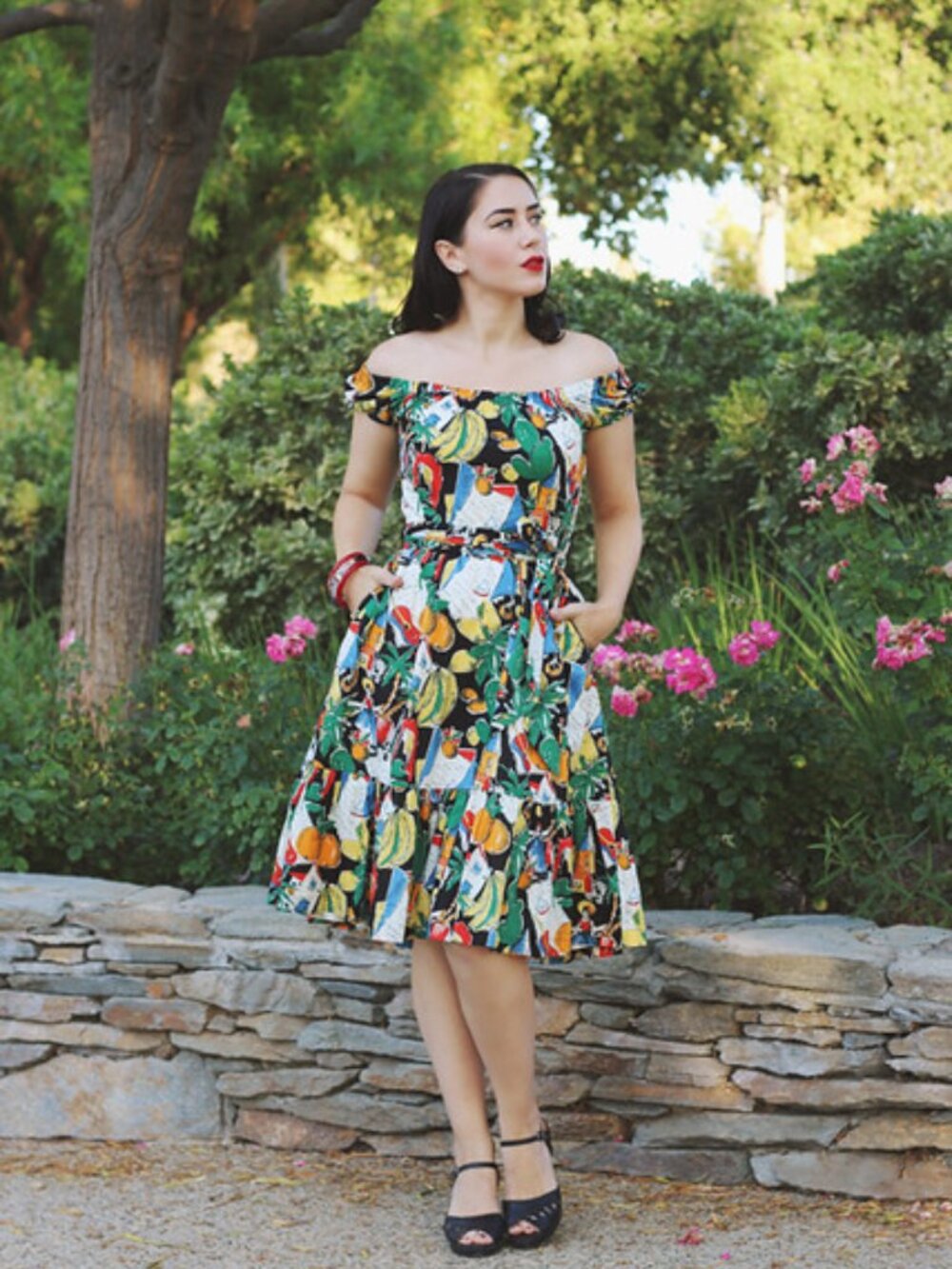 NWT J. Crew Postcard Vacation Print Off-Shoulder cotton dress sz 4